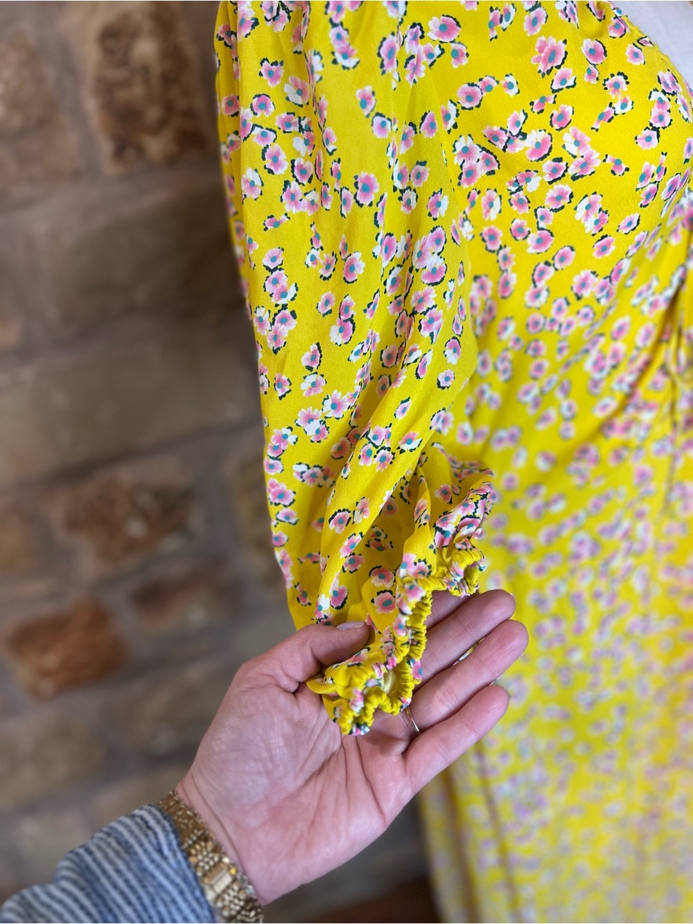 NICHOLAS Yellow Floral Midi Dress - Picture 7 of 10